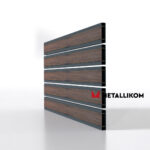 Планкен для забора Printec под дерево 120 mm RAL 7016 – покрытие порошковое, толщина 0,45 мм в Луганске | фото 1
