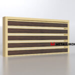 Планкен для забора Printec под дерево 120 mm RAL 1014 – покрытие матовое, толщина 0,45 мм в Луганске | фото 4